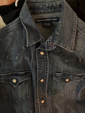 Ralph Lauren Women’s Dark Blue Denim Jean shirt